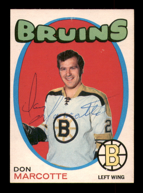 Don Marcotte Autographed 1971-72 O-Pee-Chee Card #176 Boston Bruins SKU #251187