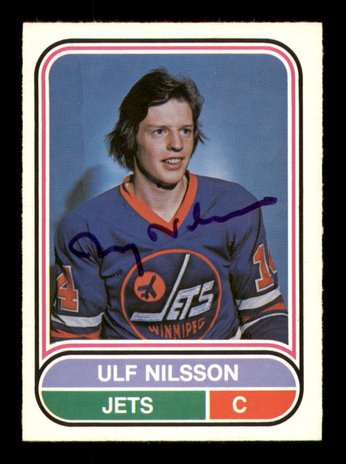 Ulf Nilsson Autographed 1975-76 O-Pee-Chee WHA Card #83 Winnipeg Jets SKU #251823