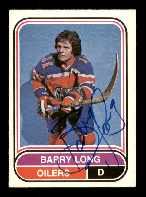 Barry Long Autographed 1975-76 O-Pee-Chee WHA Card #90 Edmonton Oilers SKU #251834