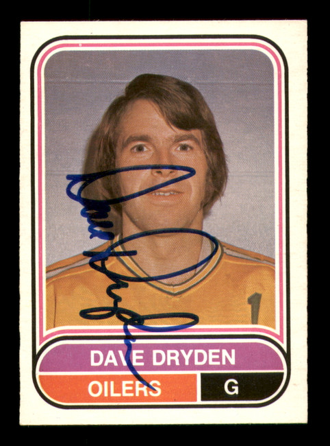 Dave Dryden Autographed 1975-76 O-Pee-Chee WHA Card #104 Edmonton Oilers SKU #251847