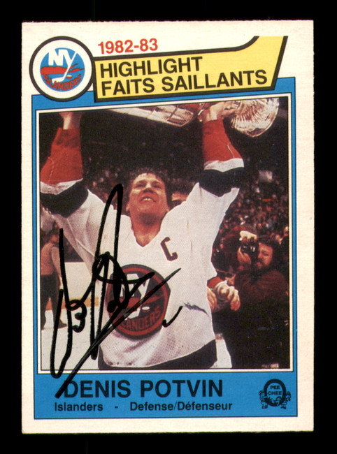 Denis Potvin Autographed 1983-84 O-Pee-Chee Card #2 New York Islanders SKU #251938