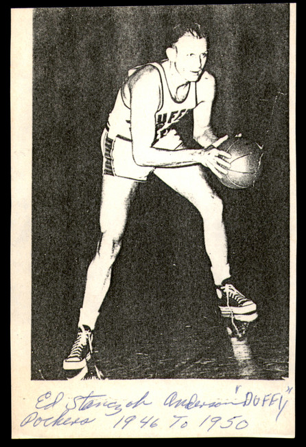 Ed Stanczak Autographed 3.5x5 Paper Photo Boston Celtics SKU #252116