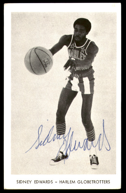 Sidney Edwards Autographed 3.5x5.5 Photo Harlem Globetrotters SKU #252087
