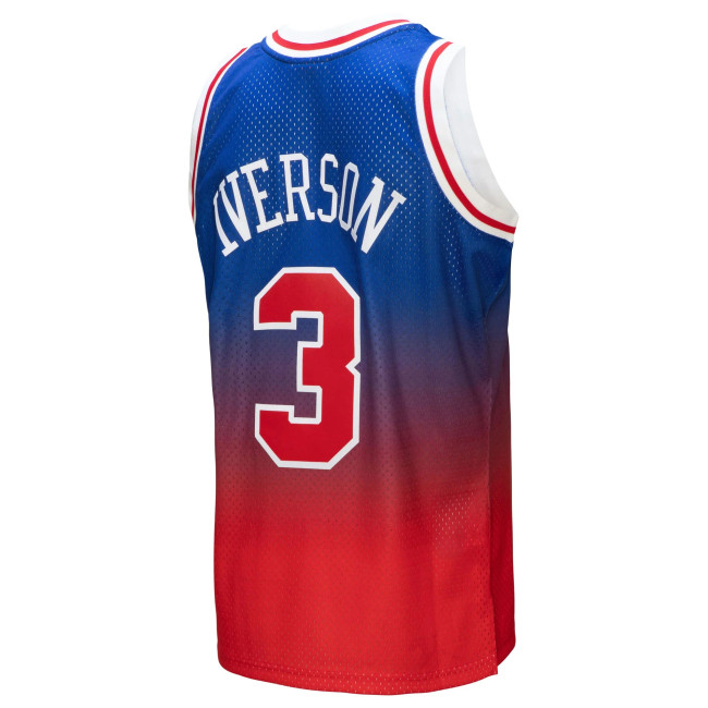 Philadelphia 76ers Mitchell & Ness Red 1996/97 Hardwood Classics Fadeaway Swingman Jersey (Size XL)