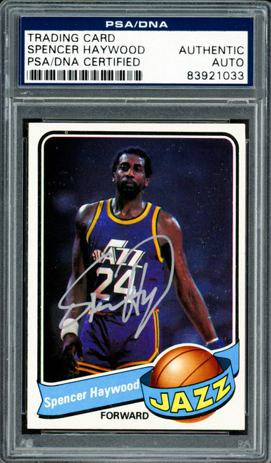 Spencer Haywood Autographed 1979-80 Topps Card #12 Utah Jazz PSA/DNA #83921033