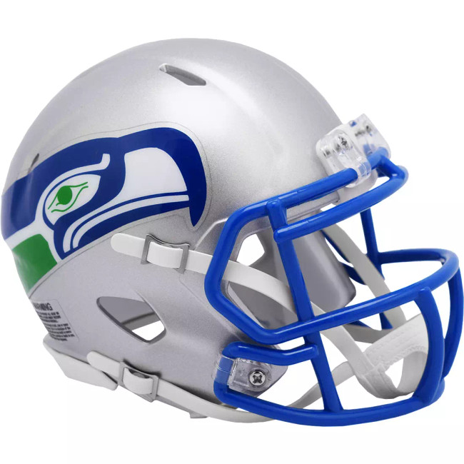 Unsigned Seattle Seahawks 1983-01 Throwback Silver Speed Mini Helmet Stock #253579
