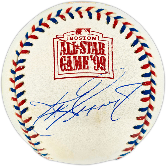 Ken Griffey Jr. Autographed Official 1999 All Star Game Logo Baseball Seattle Mariners Beckett BAS Witness #1W901409 Ken Griffey Jr. Autographed Official 1999 All Star Game Logo Baseball Seattle Mariners Beckett BAS Witness #1W901409
