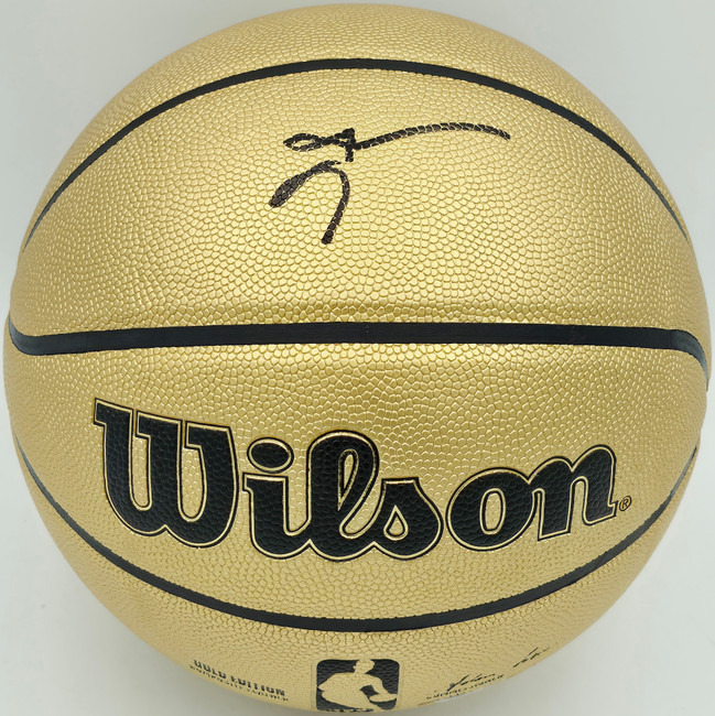 Allen Iverson Autographed Gold Edition Composite Leather Basketball Philadelphia 76ers Beckett BAS Witness Stock #253647 Allen Iverson Autographed Gold Edition Composite Leather Basketball Philadelphia 76ers Beckett BAS Witness Stock #253647