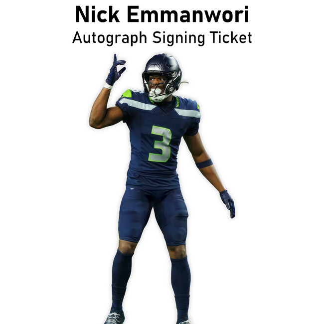 Autograph Signing Ticket For Nick Emmanwori Signing on Tuesday, November 18th at 6:30 PM Autograph Signing Ticket For Nick Emmanwori Signing on Tuesday, November 18th at 6:30 PM