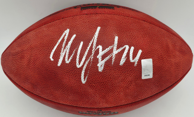 Marshawn Lynch Autographed Seattle Seahawks Official NFL Leather NFC Champions Logo Football ML Holo #14135 Marshawn Lynch Autographed Seattle Seahawks Official NFL Leather NFC Champions Logo Football ML Holo #14135