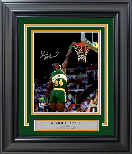 Xavier McDaniel Autographed Framed 8x10 Photo Seattle Supersonics MCS Holo Stock #254311
