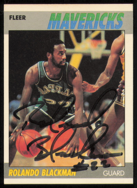 Rolando Blackman Autographed 1987 Fleer Card #12 Dallas Mavericks SKU #254639