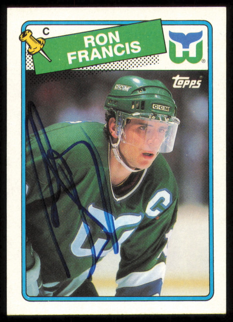 Ron Francis Autographed 1988-89 Topps Card #52 Hartford Whalers SKU #254816