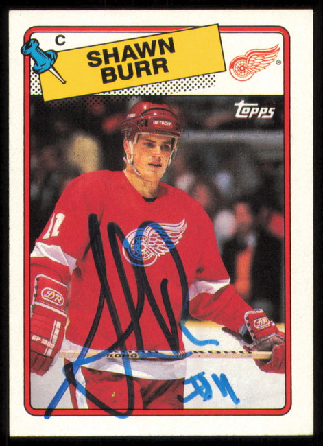 Shawn Burr Autographed 1988-89 Topps Card #78 Detroit Red Wings SKU #254823