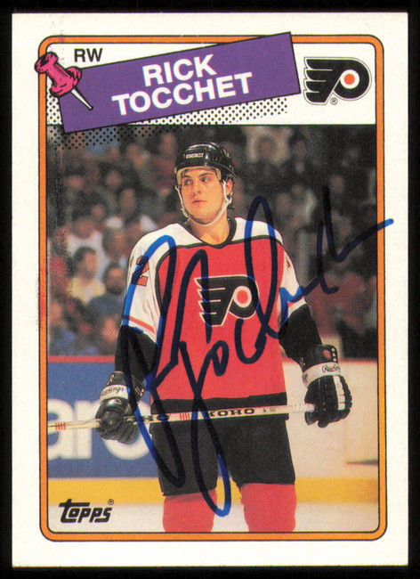 Rick Tocchet Autographed 1988-89 Topps Card #177 Philadelphia Flyers SKU #254911