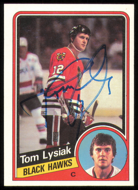 Tom Lysiak Autographed 1984-85 Topps Card #31 Chicago Blackhawks SKU #254935