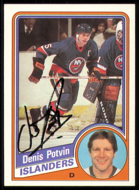 Denis Potvin Autographed 1984-85 Topps Card #100 New York Islanders SKU #254994
