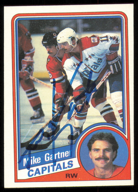 Mike Gartner Autographed 1984-85 Topps Card #143 Washington Capitals SKU #255022
