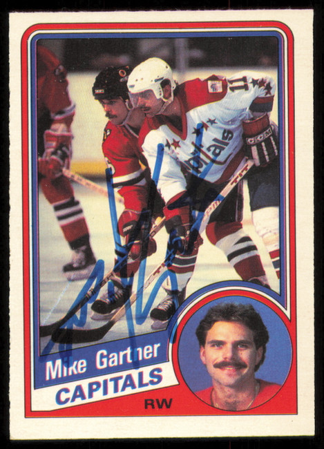 Mike Gartner Autographed 1984-85 O-Pee-Chee Card #197 Washington Capitals SKU #255025
