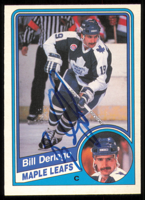 Bill Derlago Autographed 1984-85 O-Pee-Chee Card #300 Toronto Maple Leafs SKU #255055