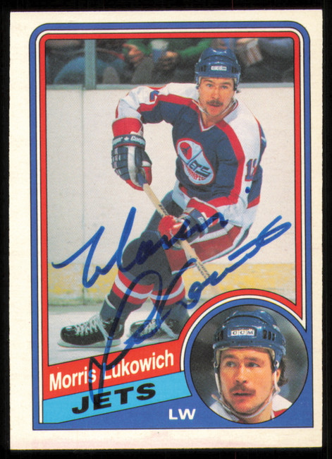 Morris Lukowich Autographed 1984-85 O-Pee-Chee Card #340 Winnipeg Jets SKU #255071