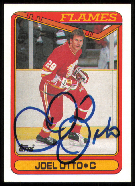 Joel Otto Autographed 1990-91 Topps Card #369 Calgary Flames SKU #255103