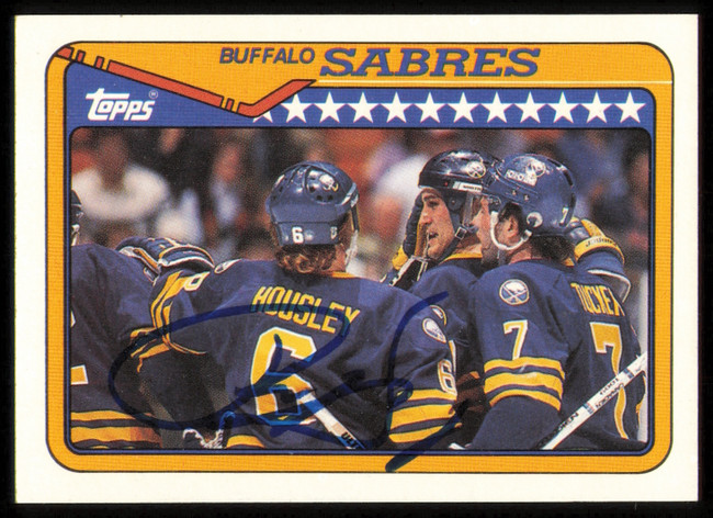 Phil Housley Autographed 1990-91 Topps Card #262 Buffalo Sabres SKU #255121