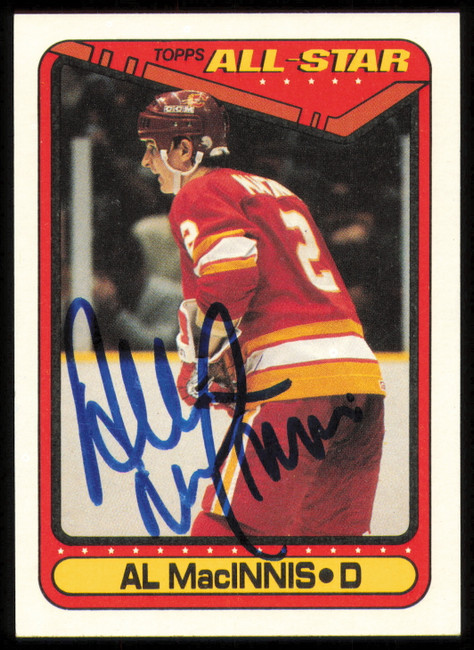 Al MacInnis Autographed 1990-91 Topps Card #197 Calgary Flames SKU #255131