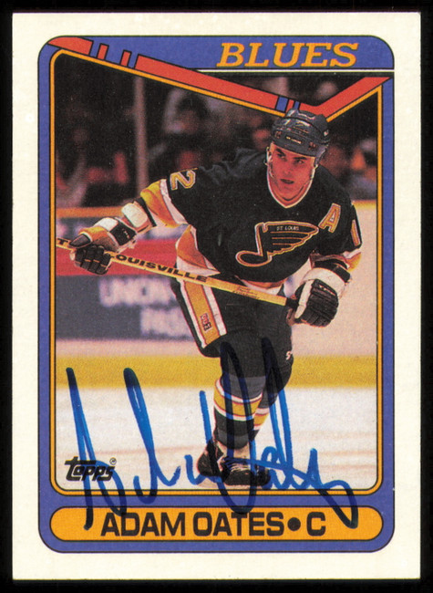 Adam Oates Autographed 1990-91 Topps Card #149 St. Louis Blues SKU #255140