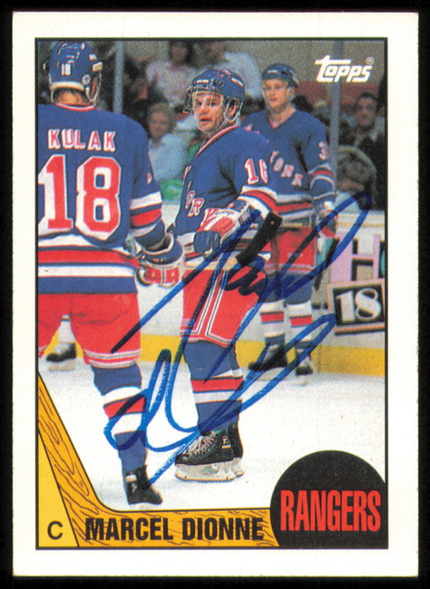 Marcel Dionne Autographed 1987-88 Topps Card #129 New York Rangers SKU #255167