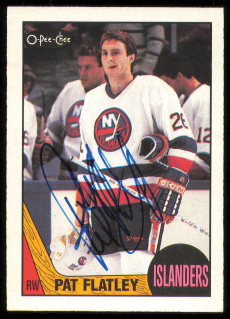 Pat Flatley Autographed 1987-88 O-Pee-Chee Card #136 New York Islanders SKU #255250