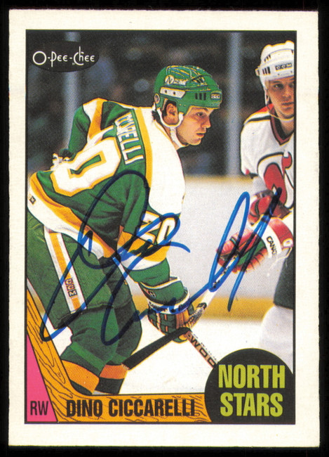Dino Ciccarelli Autographed 1987-88 O-Pee-Chee Card #81 Minnesota North Stars SKU #255263