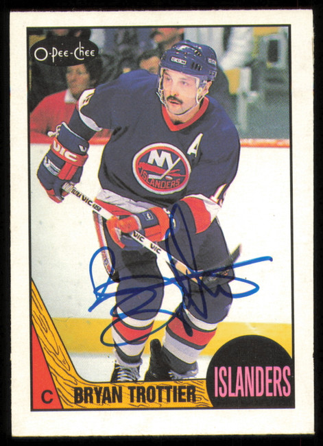 Bryan Trottier Autographed 1987-88 O-Pee-Chee Card #60 New York Islanders SKU #255270