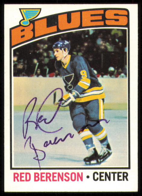 Red Berenson Autographed 1976-77 Topps Card #236 St. Louis Blues SKU #255342