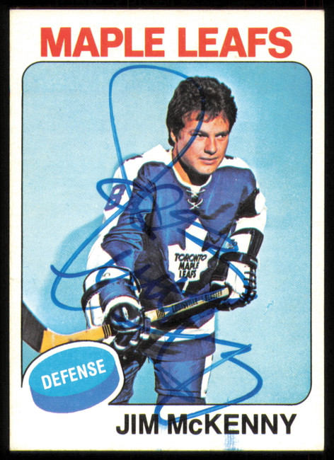 Jim McKenny Autographed 1975-76 Topps Card #311 Toronto Maple Leafs SKU #255403