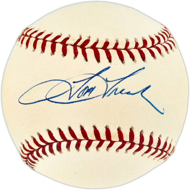 Tom Tresh Autographed Official AL Baseball New York Yankees Beckett BAS QR #BU86845
