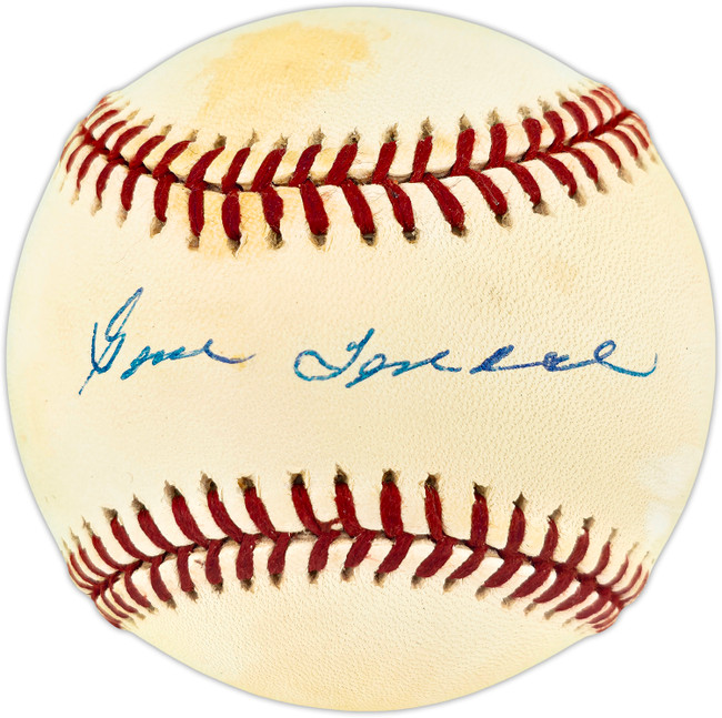 Gene Tenace Autographed Official AL Baseball Oakland A's Beckett BAS QR #BU86865