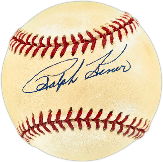 Ralph Kiner Autographed Official NL Baseball Pittsburgh Pirates, Chicago Cubs Beckett BAS QR #BU86882