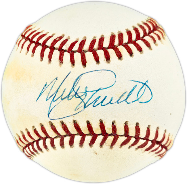 Mike Schmidt Autographed Official NL Baseball Philadelphia Phillies Beckett BAS QR #BU86739