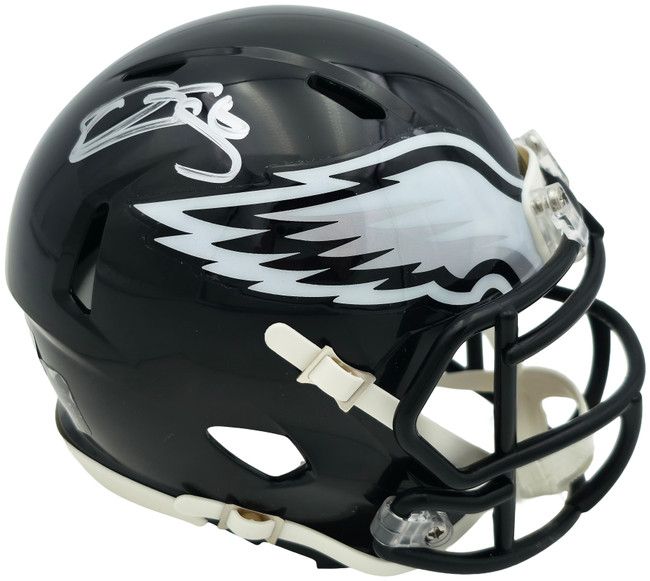 Donovan McNabb Autographed Philadelphia Eagles 2022 Alternate Black Mini Helmet Beckett BAS Witness Stock #256864