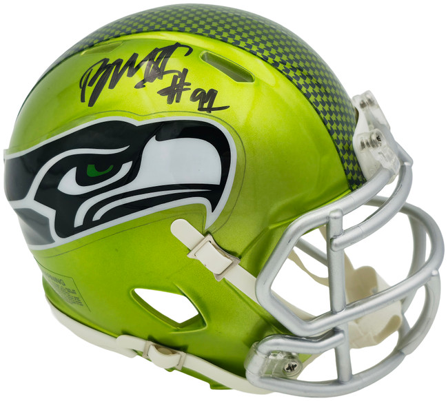 Byron Murphy II Autographed Seattle Seahawks Flash Green Speed Mini Helmet MCS Holo Stock #256971