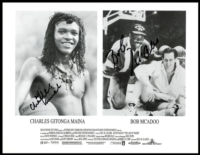 Bob McAdoo & Charles Gitonga Maina Autographed 8.5x11 Photo The Air Up There Stock #256974