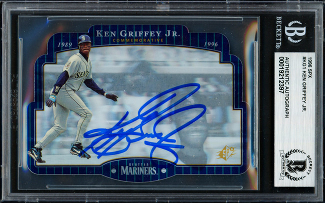 Ken Griffey Jr. Autographed 1996 SPX Commemorative Card #KG1 Seattle Mariners Beckett BAS #19212397