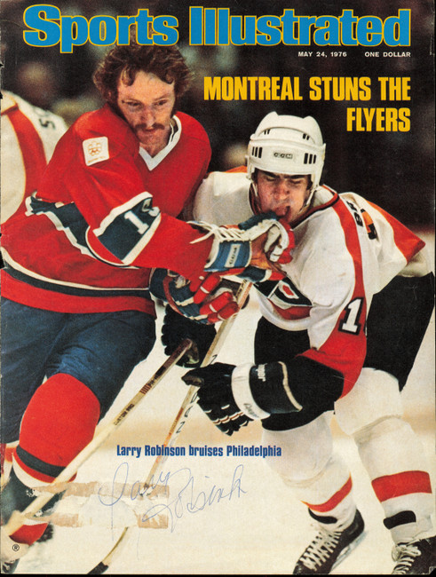Larry Robinson Autographed 8x11 Sports Illustrated Cover Motreal Canadiens SKU #258174