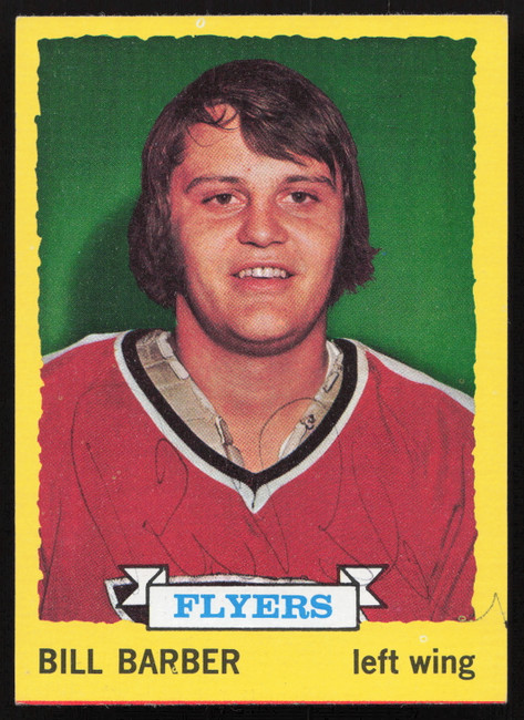 Bill Barber Autographed 1973-74 Topps Card #81 Philadelphia Flyers SKU #258305