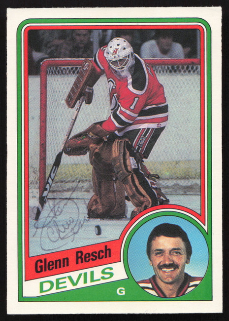 Glenn Chico Resch Autographed 1984-85 O-Pee-Chee Card #119 New Jersey Devils SKU #258471