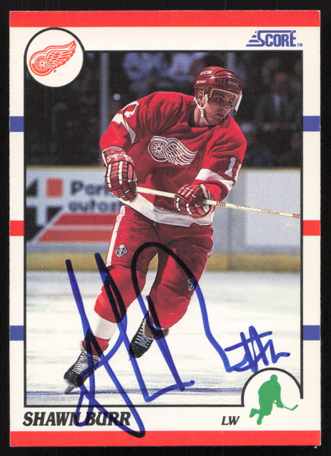 Shawn Burr Autographed 1990-91 Score Card #49 Detroit Red Wings SKU #258517