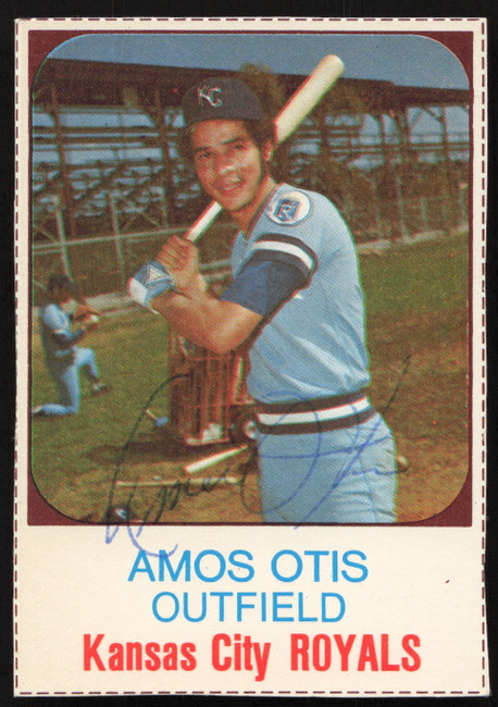 Amos Otis Autographed 1975 Hostess Card #50 Kansas City Royals SKU #258694