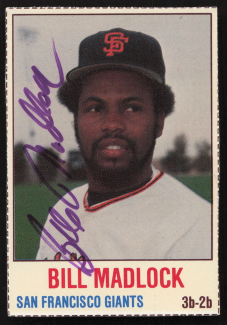 Bill Madlock Autographed 1978 Hostess Card #117 San Francisco Giants SKU #258724