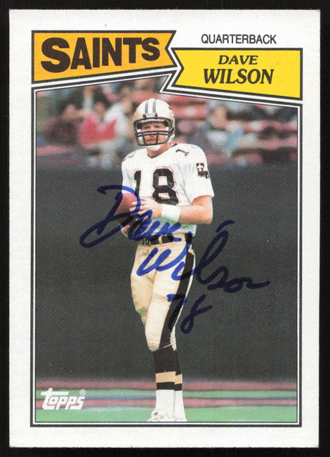 Dave Wilson Autographed 1987 Topps Card #273 New Orleans Saints SKU #258864